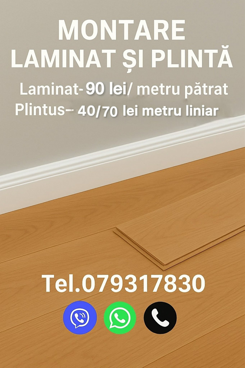 Montare laminat si plinta изображение 3