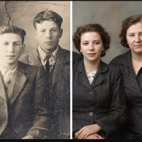 восстановление старых фото и раскраска