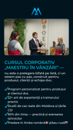 Curs de vânzări corporativ (intern pentru o companie)